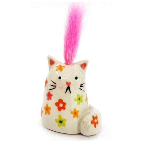 Mini Ceramic Cat Vases
