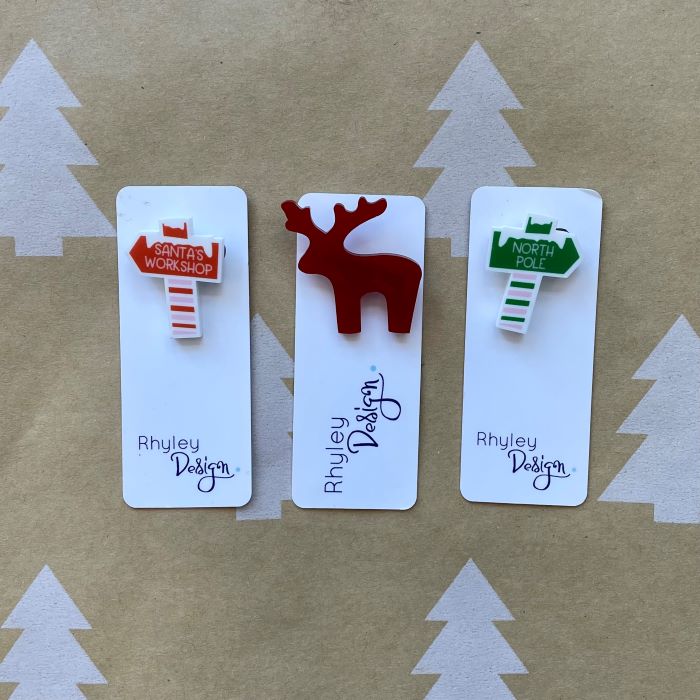 Handmade Christmas Brooches
