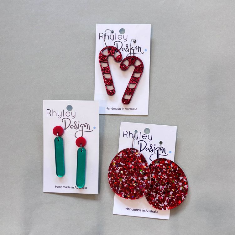 Handmade Christmas Statement Earrings