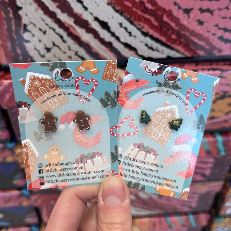 Handmade Foodie Christmas Earrings