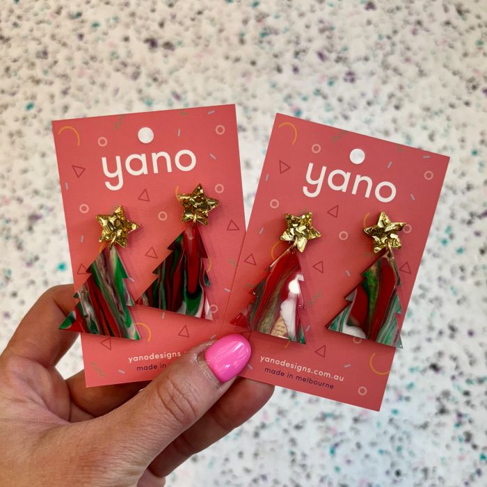 Handmade Christmas Earrings by Yano