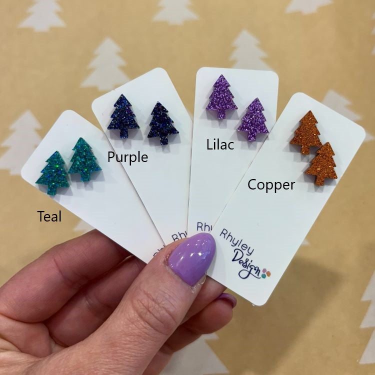 Handmade Christmas Studs - Acrylic