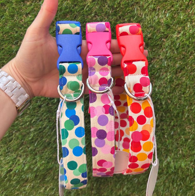 Handmade Dog Collars & Leash - Confetti Collection