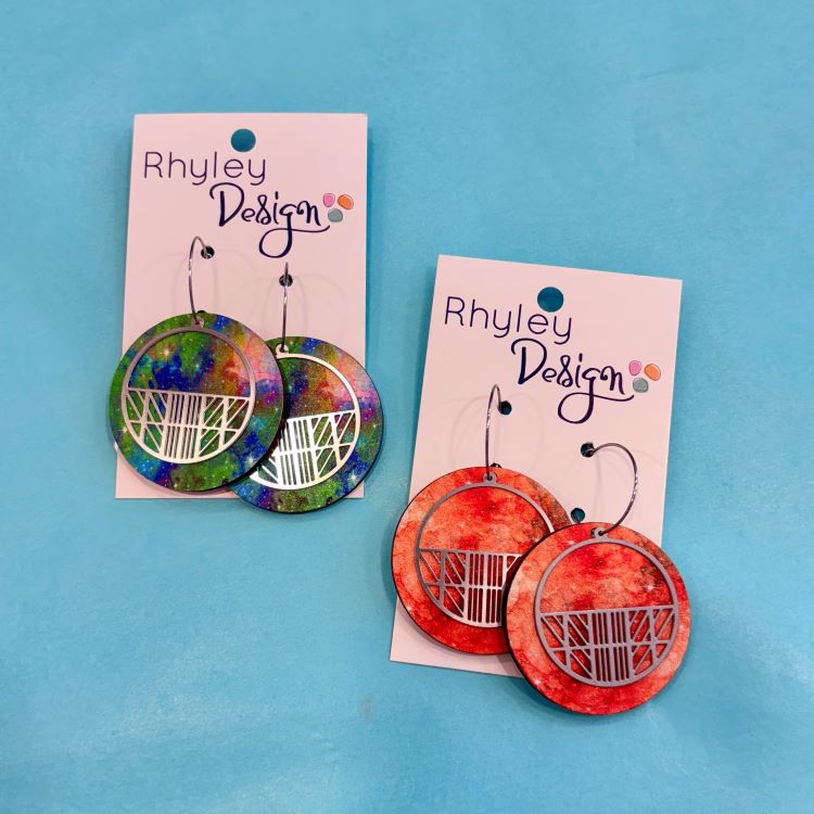 Galaxy Earrings (with charm)