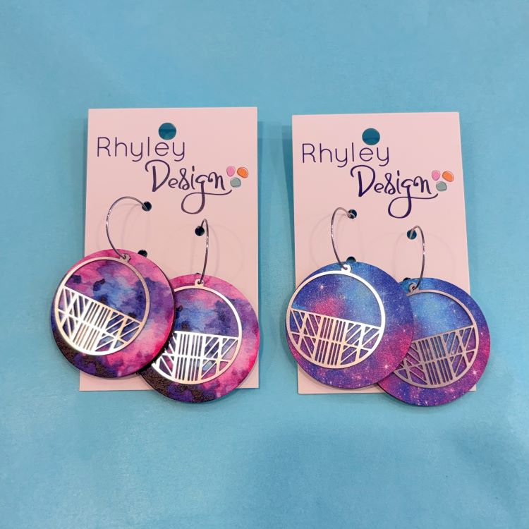 Galaxy Earrings (with charm)
