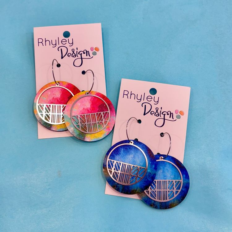 Galaxy Earrings (with charm)