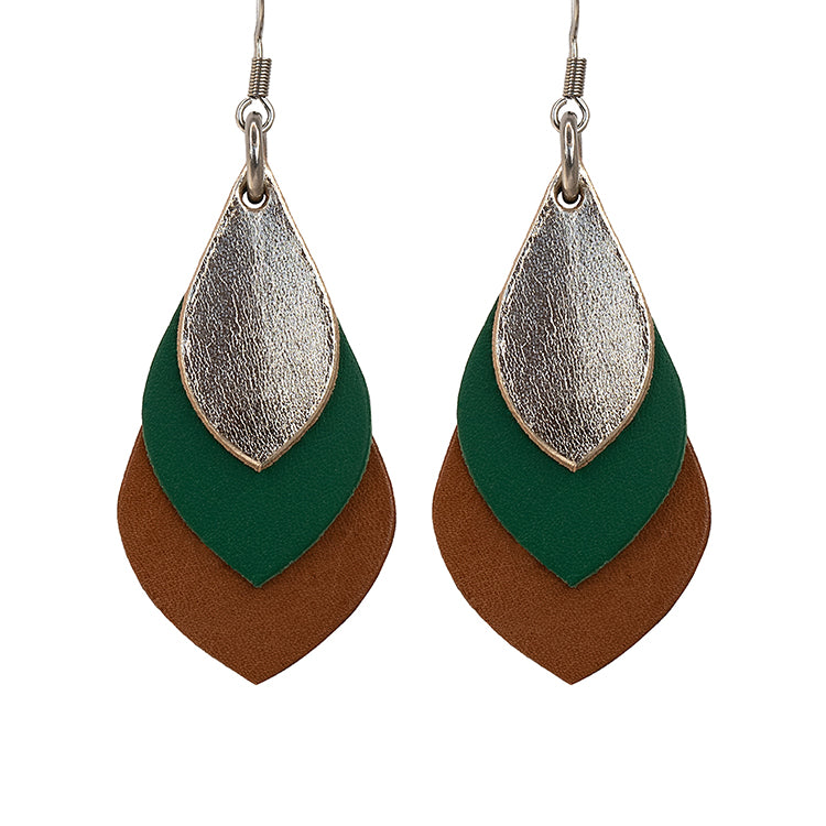 Handmade Leather Earrings - Teardrops