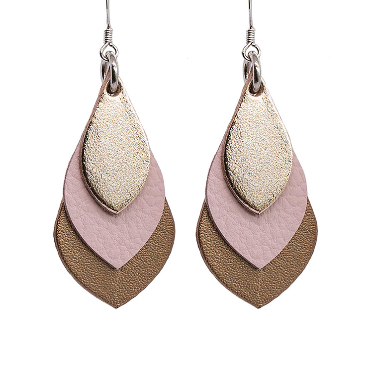 Handmade Leather Earrings - Teardrops