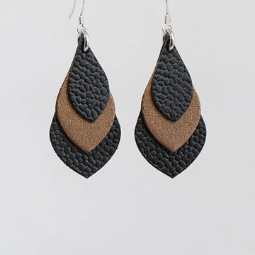 Handmade Leather Earrings - Teardrops