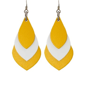 Handmade Leather Earrings - Teardrops
