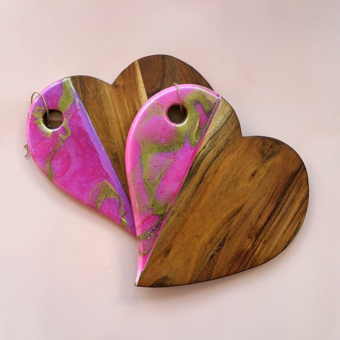 Heart Resin Cheese Boards