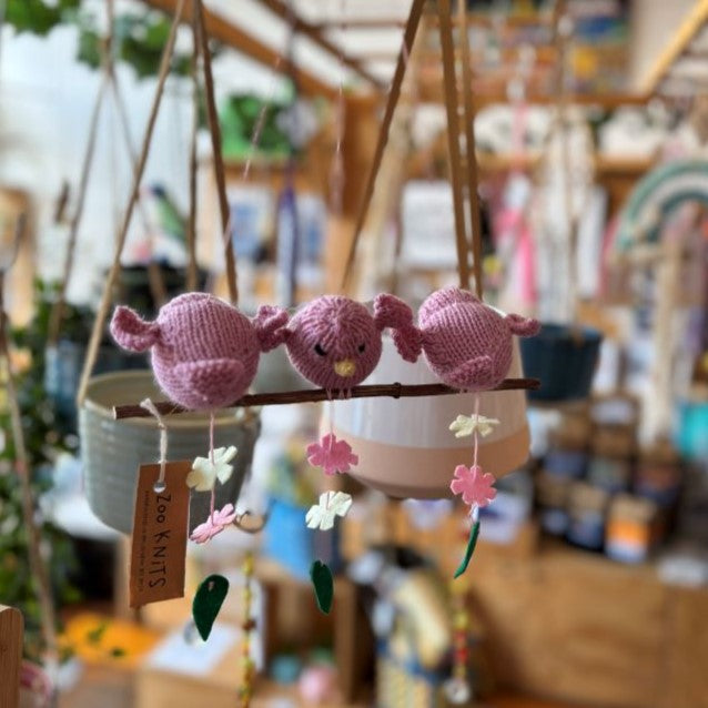 Hand-knitted Australian Bird Mobiles