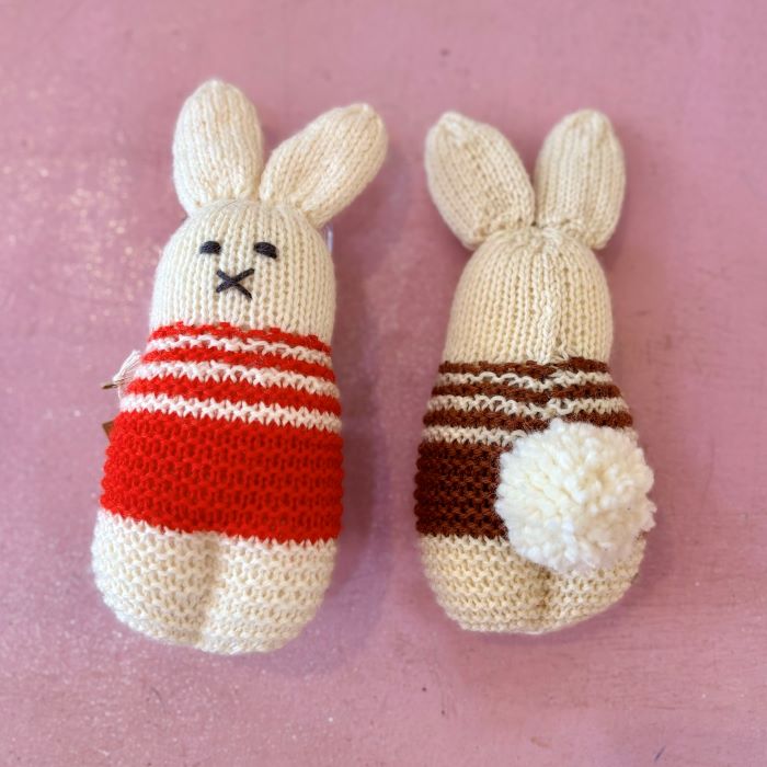 Knitted Bunny Rattles