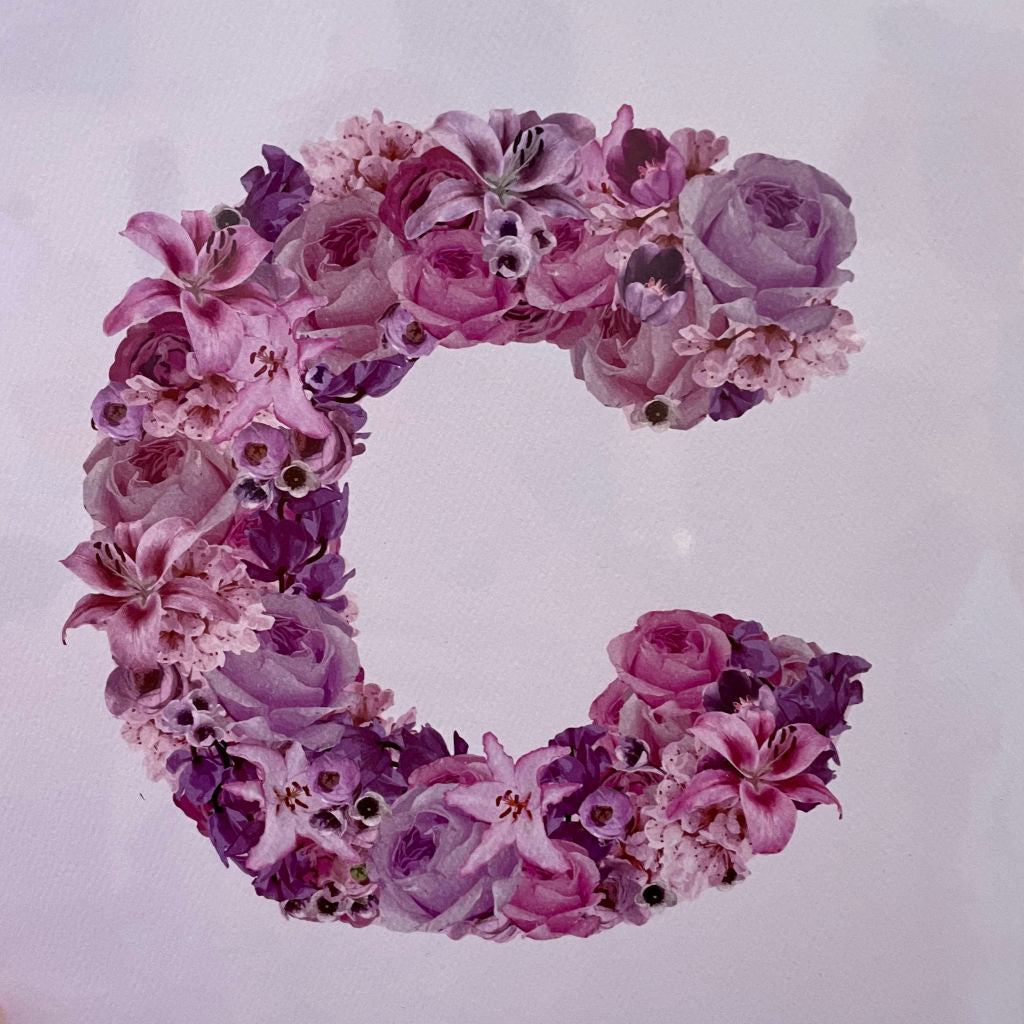Pink Floral Alphabet Prints