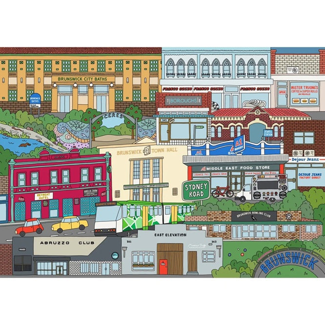 Places of Melbourne Suburb Prints by Lawz Drawz