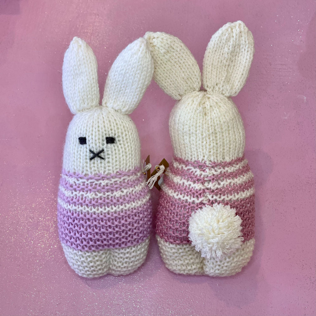 Knitted Bunny Rattles