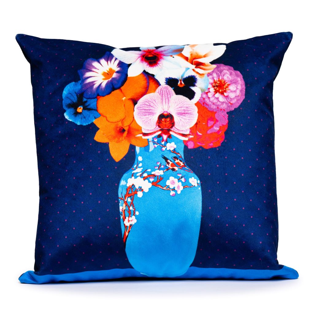 Floral Velvet Printed Cushions