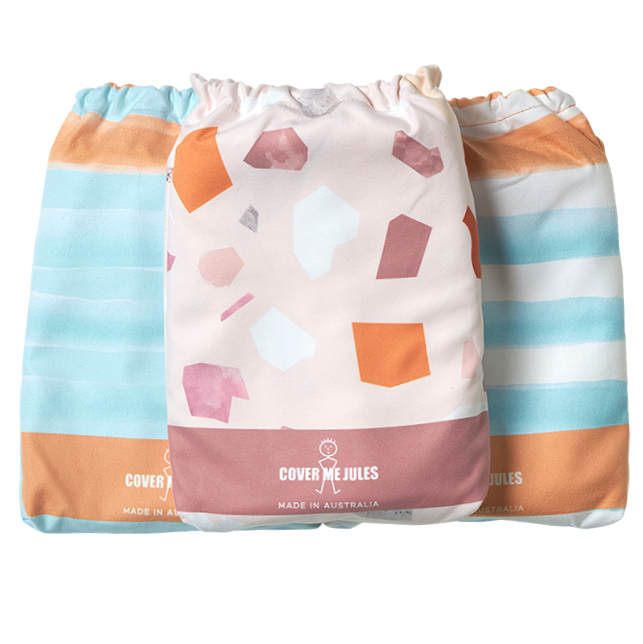 Large Pink Terrazzo Sand Free Beach Towel