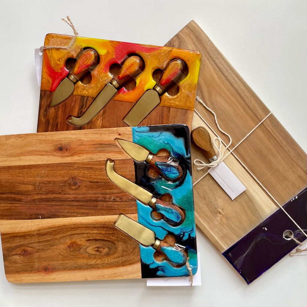 Large Resin Cheeseboards & Knife Set