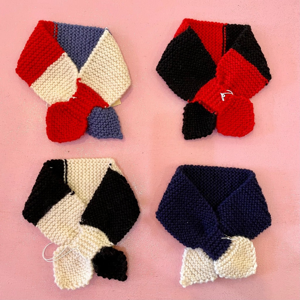 Hand-knitted Baby AFL Footy Scarf