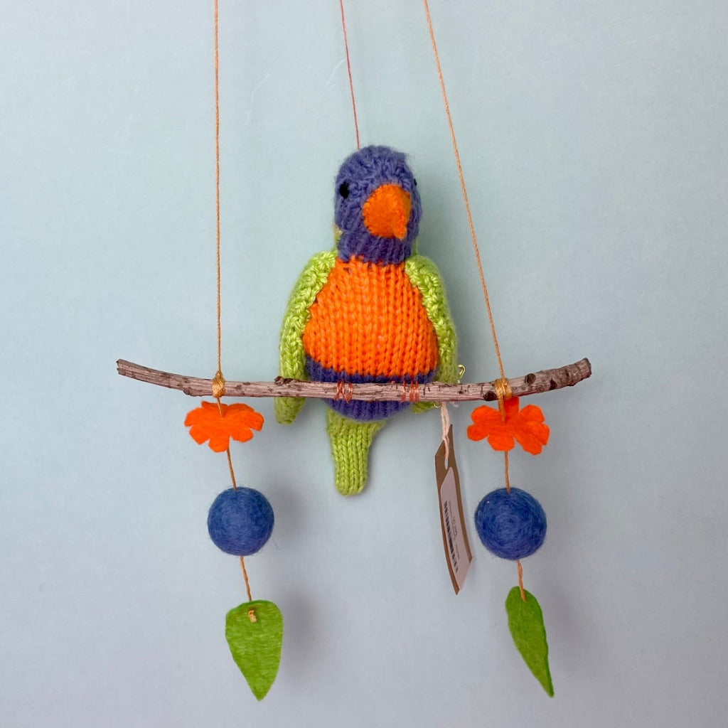 Hand-knitted Australian Bird Mobiles