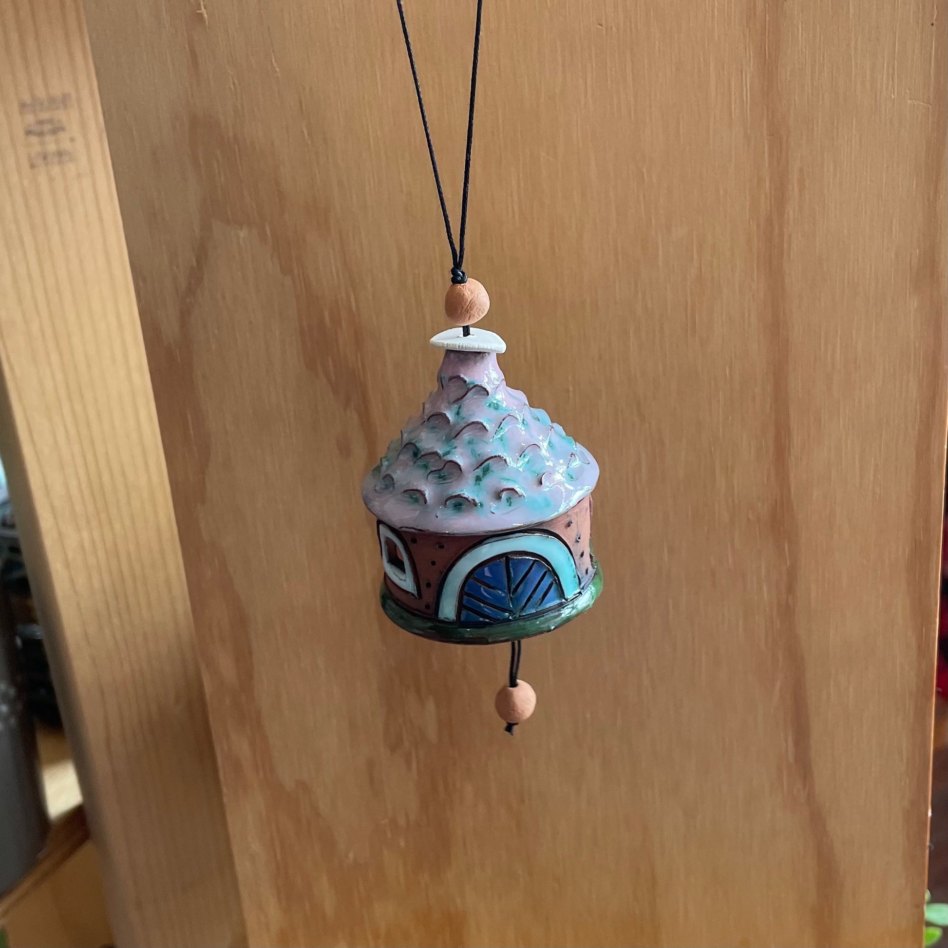 Ceramic 'House' Birds Bells