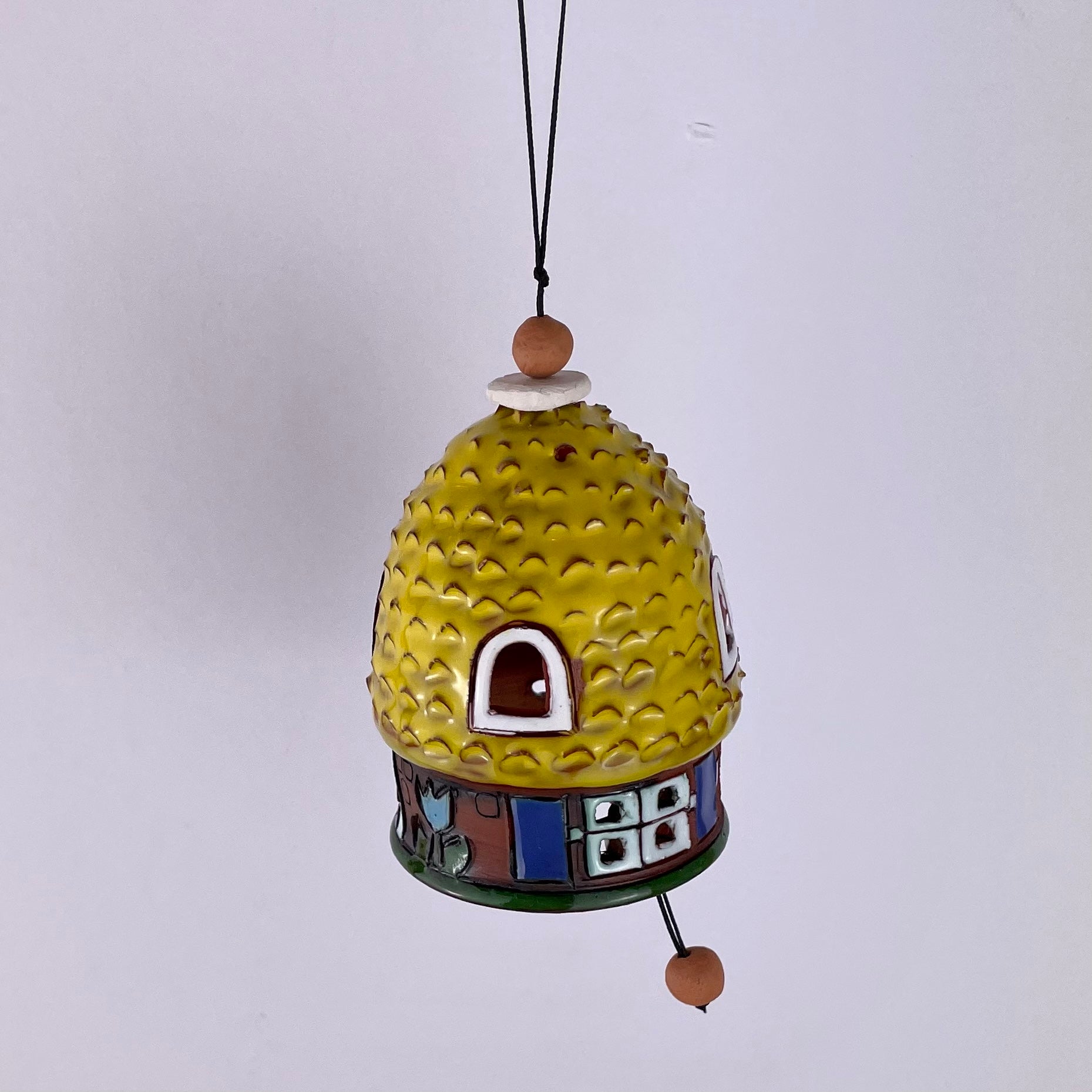 Ceramic 'House' Birds Bells