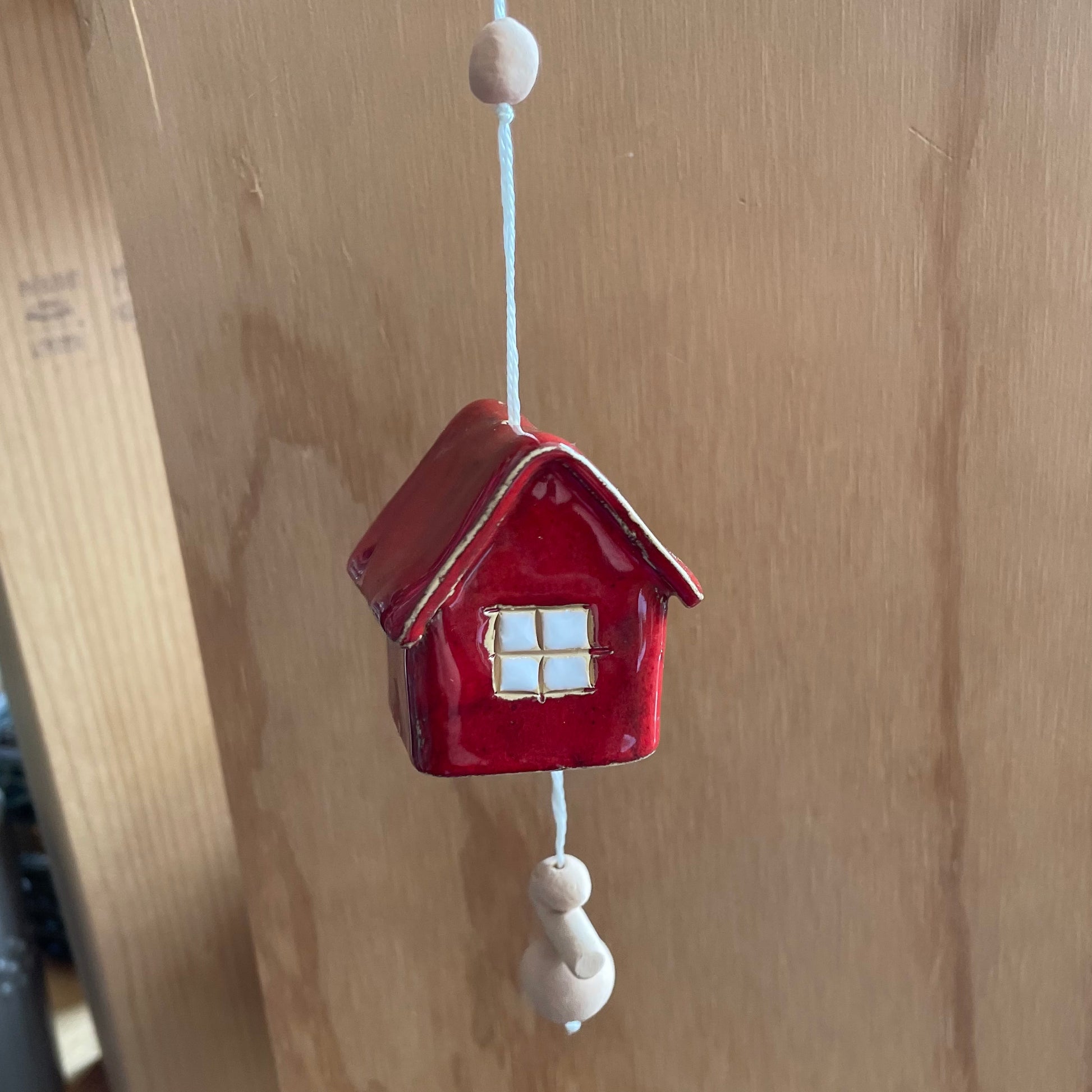 Ceramic 'House' Birds Bells
