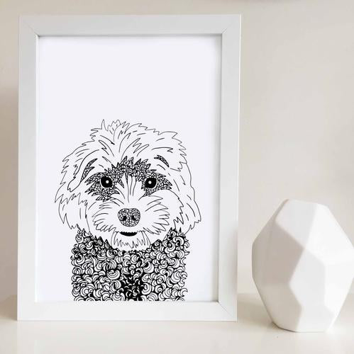 Dog Zen Doodle Prints