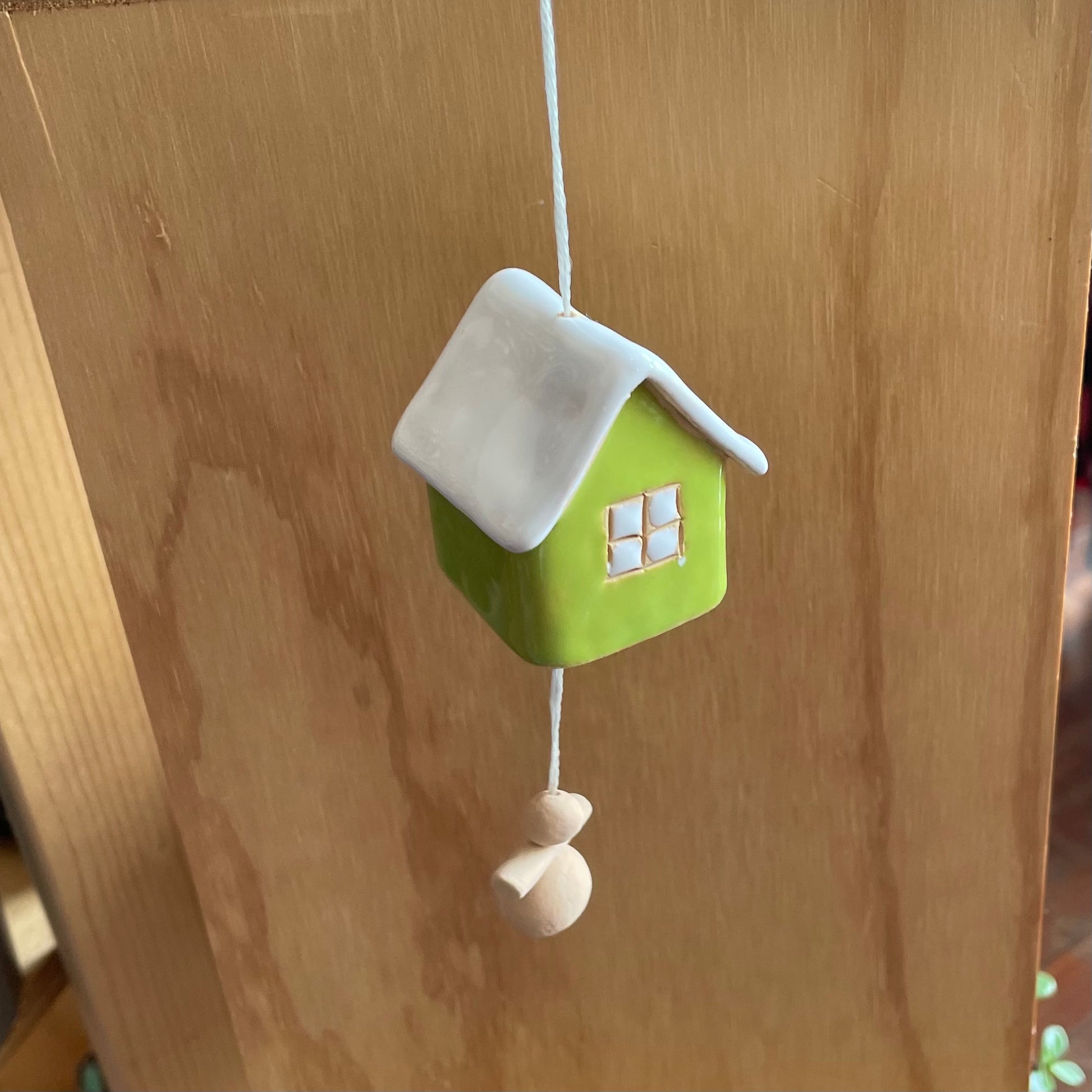 Ceramic 'House' Birds Bells