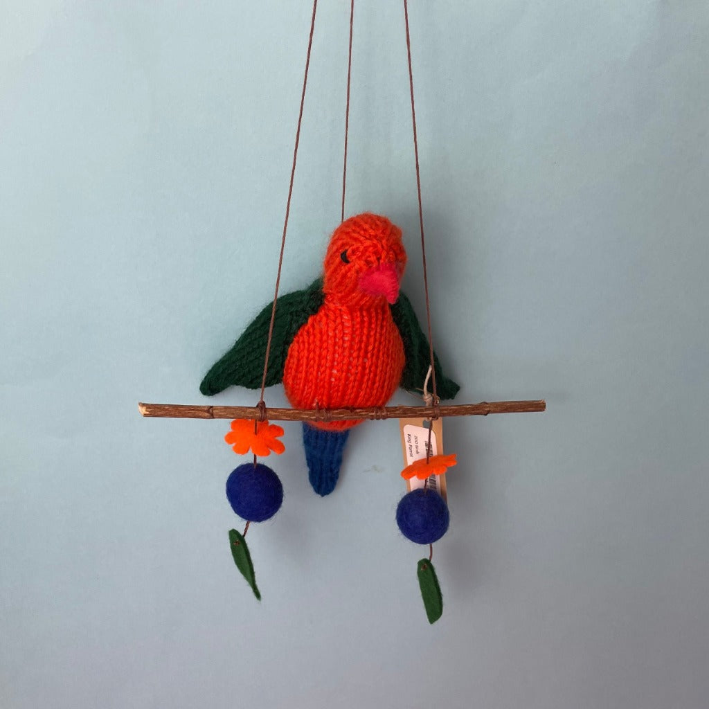 Hand-knitted Australian Bird Mobiles