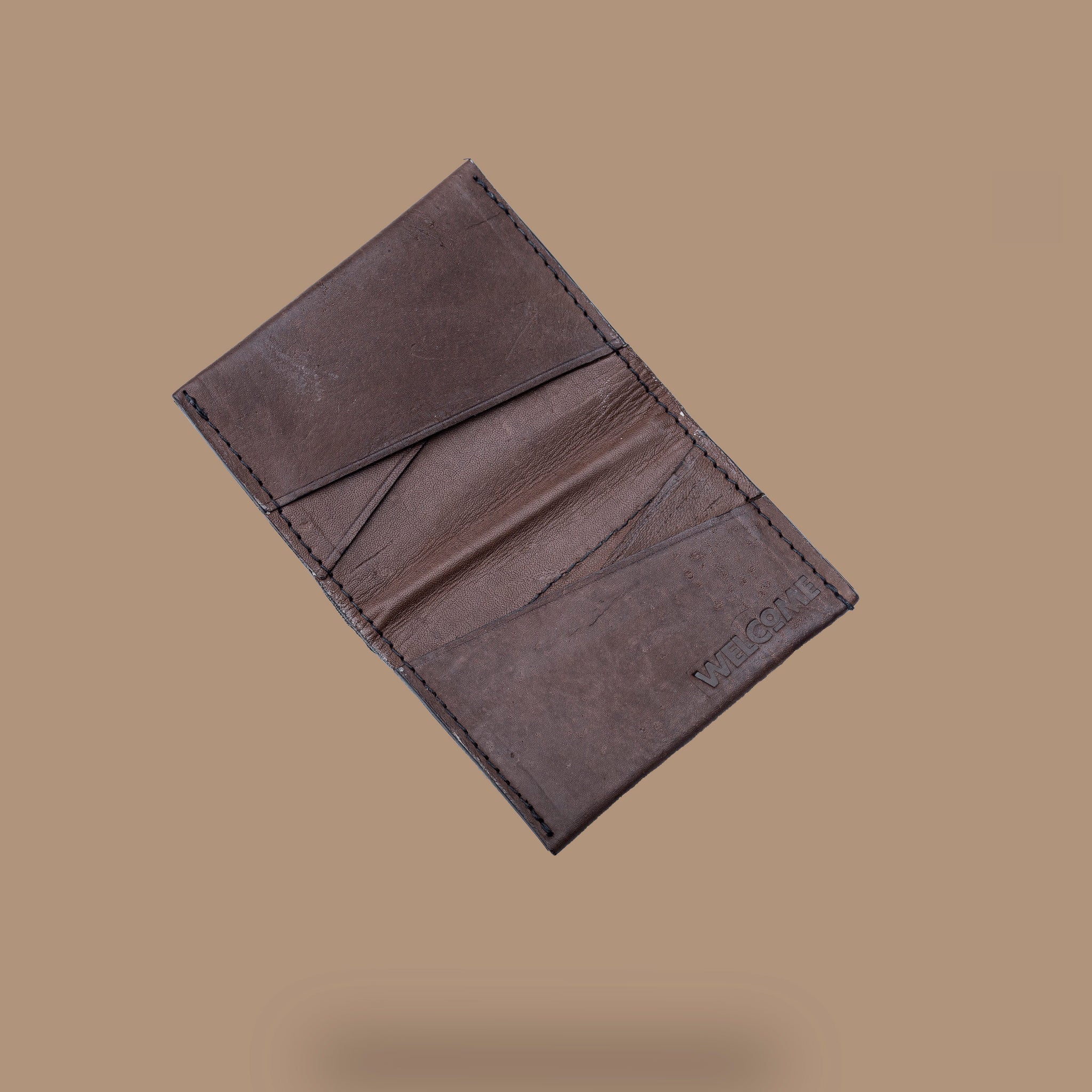 Handmade Leather 'Future Man' Card Wallet