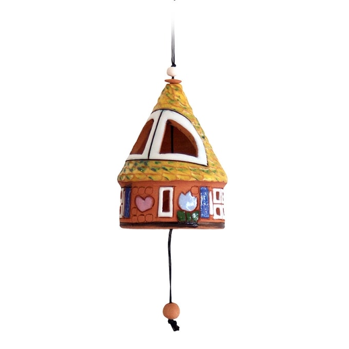 Ceramic 'House' Birds Bells