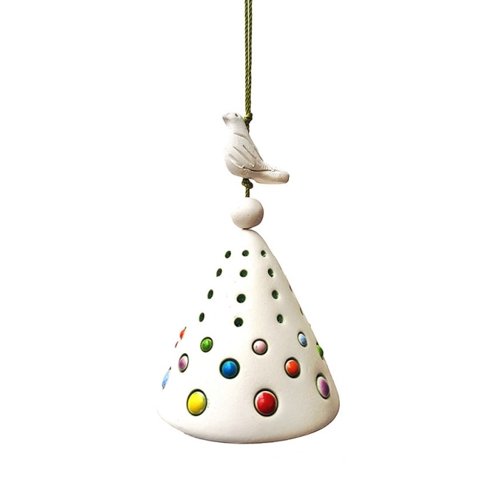 Migle Bird On Top Ceramic Bell