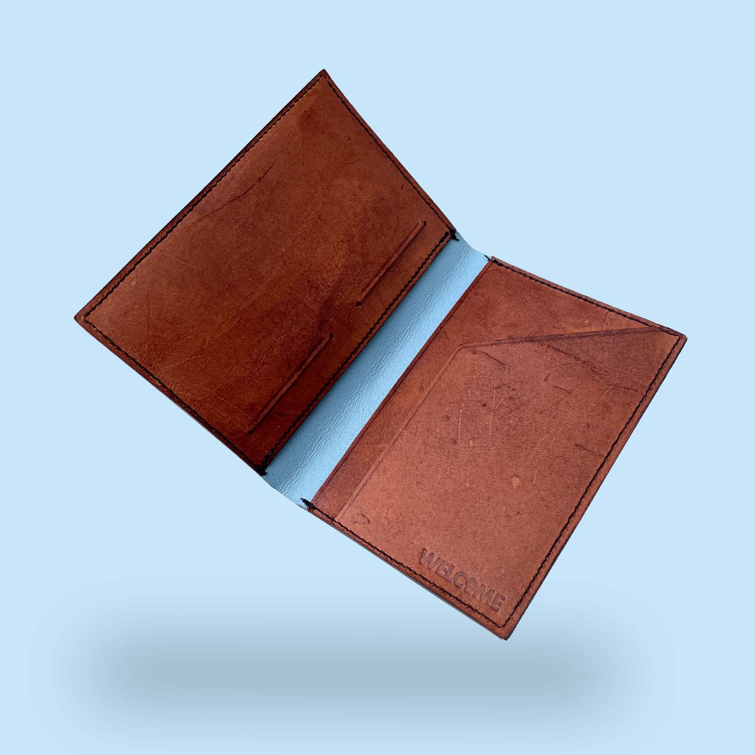 Handmade Leather Passport Wallet