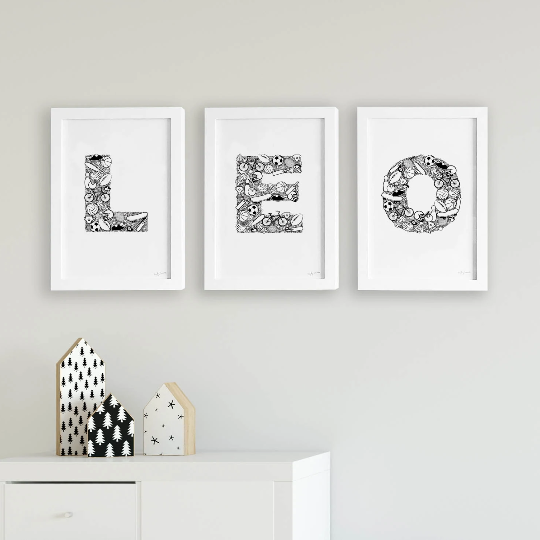 Sporty Alphabet Print