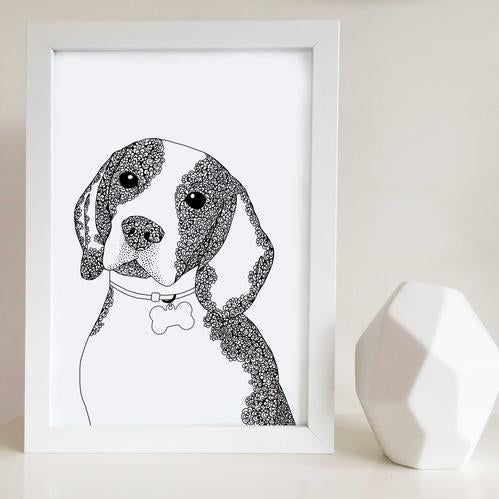 Dog Zen Doodle Prints