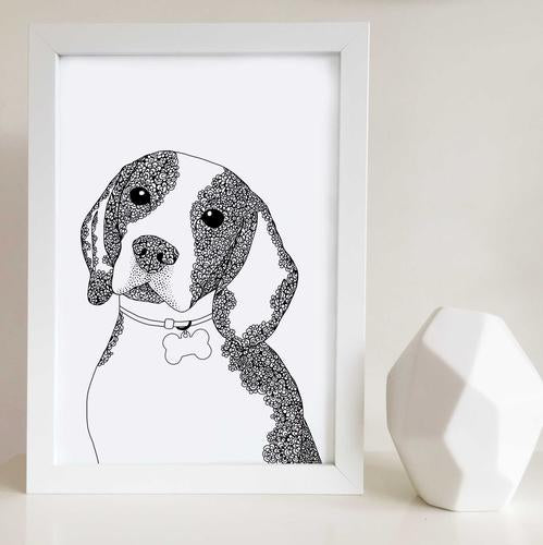Dog Zen Doodle Prints