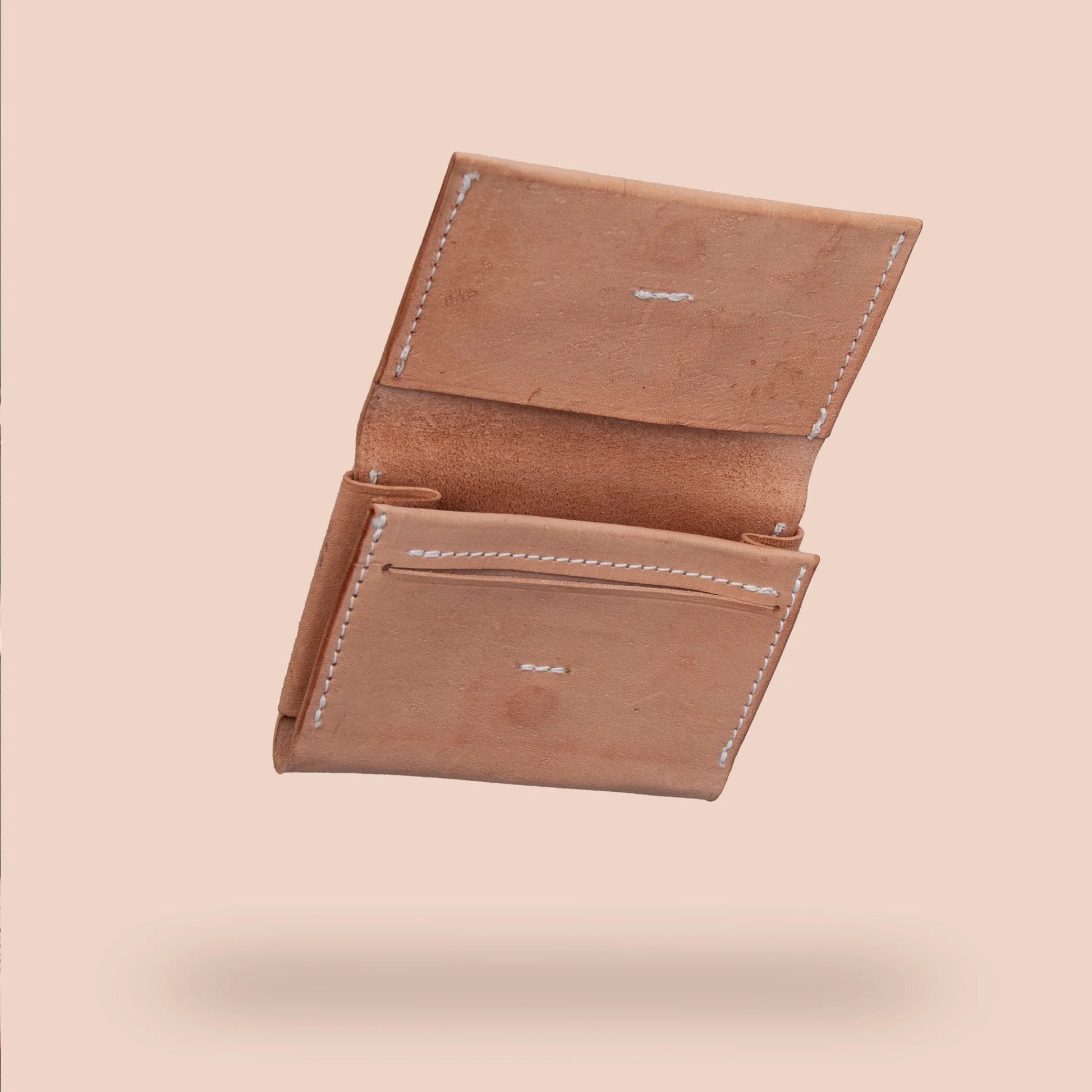 Handmade Leather Magnetic Close Card Wallet - Busy Body