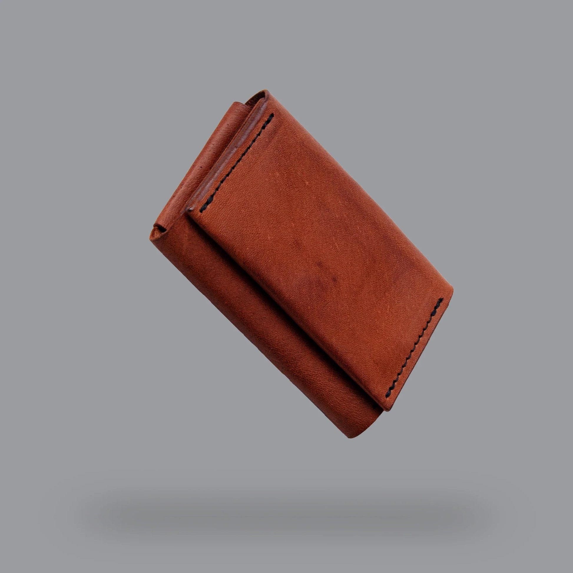 Handmade Leather Magnetic Close Card Wallet - Busy Body