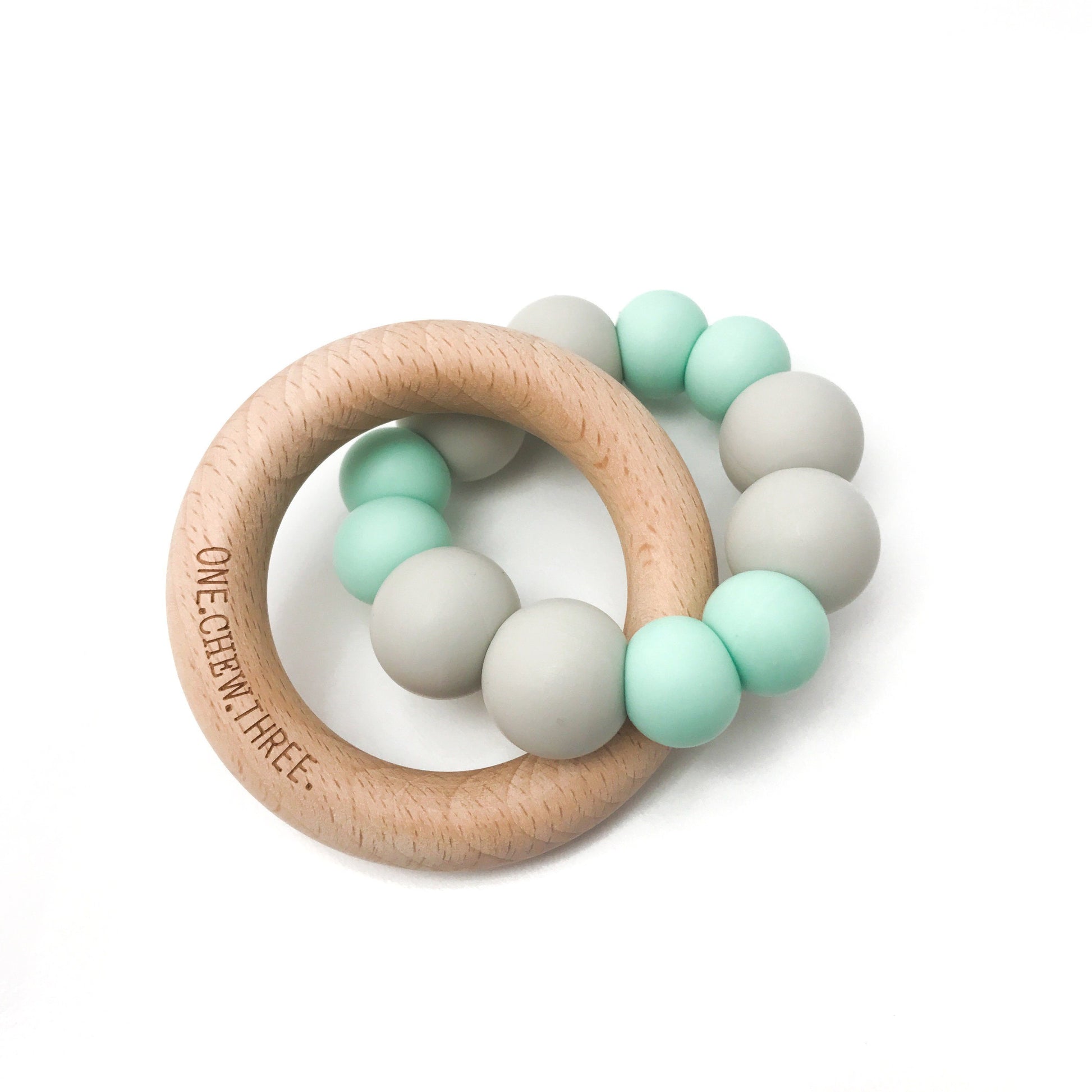 Silicone & Beech Wood Teether