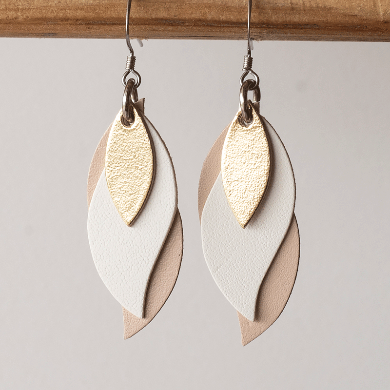 Custom leather earrings deals