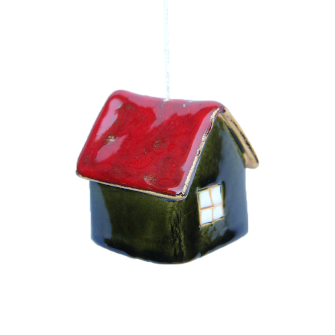 Ceramic 'House' Birds Bells