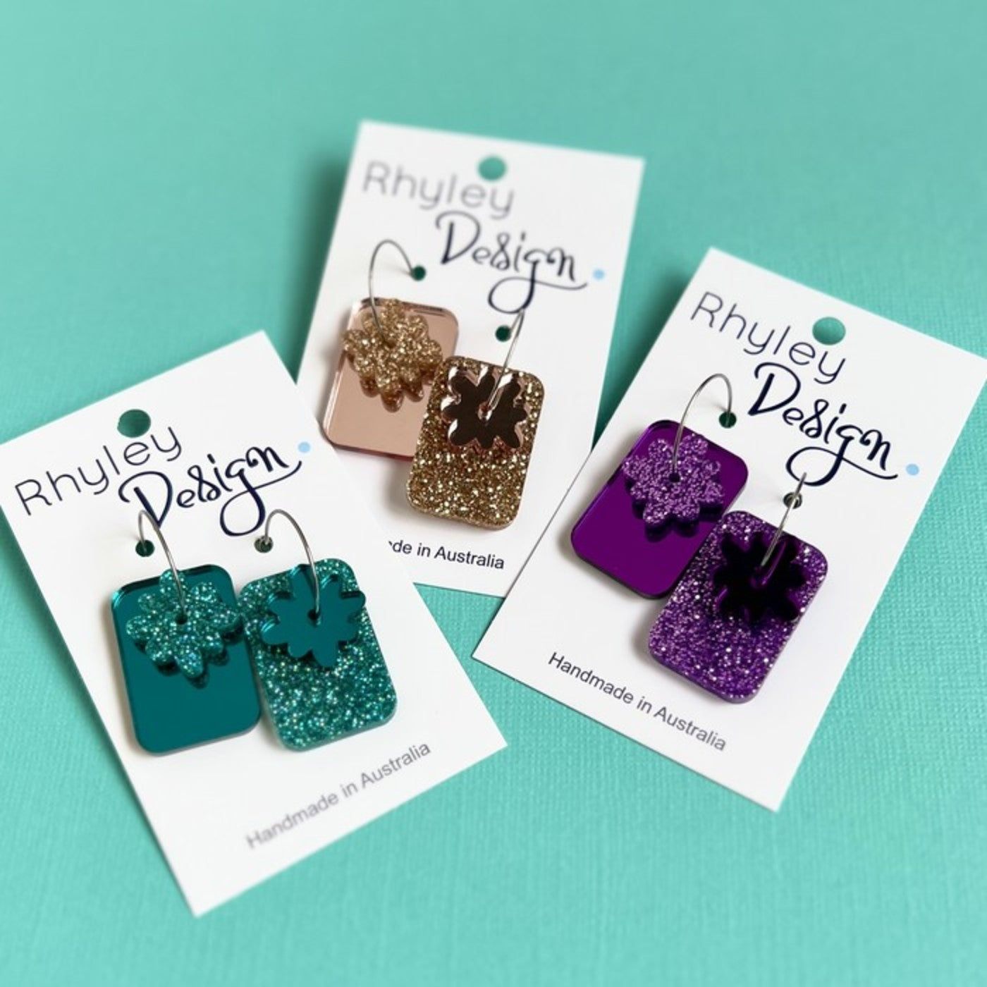 Mismatch Glitter Bloom Earrings