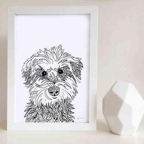 Dog Zen Doodle Prints