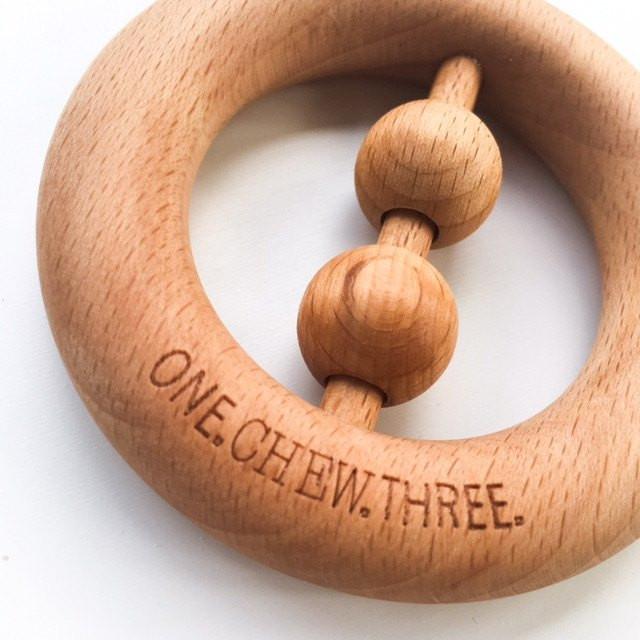 Natural Beech Wood Teether