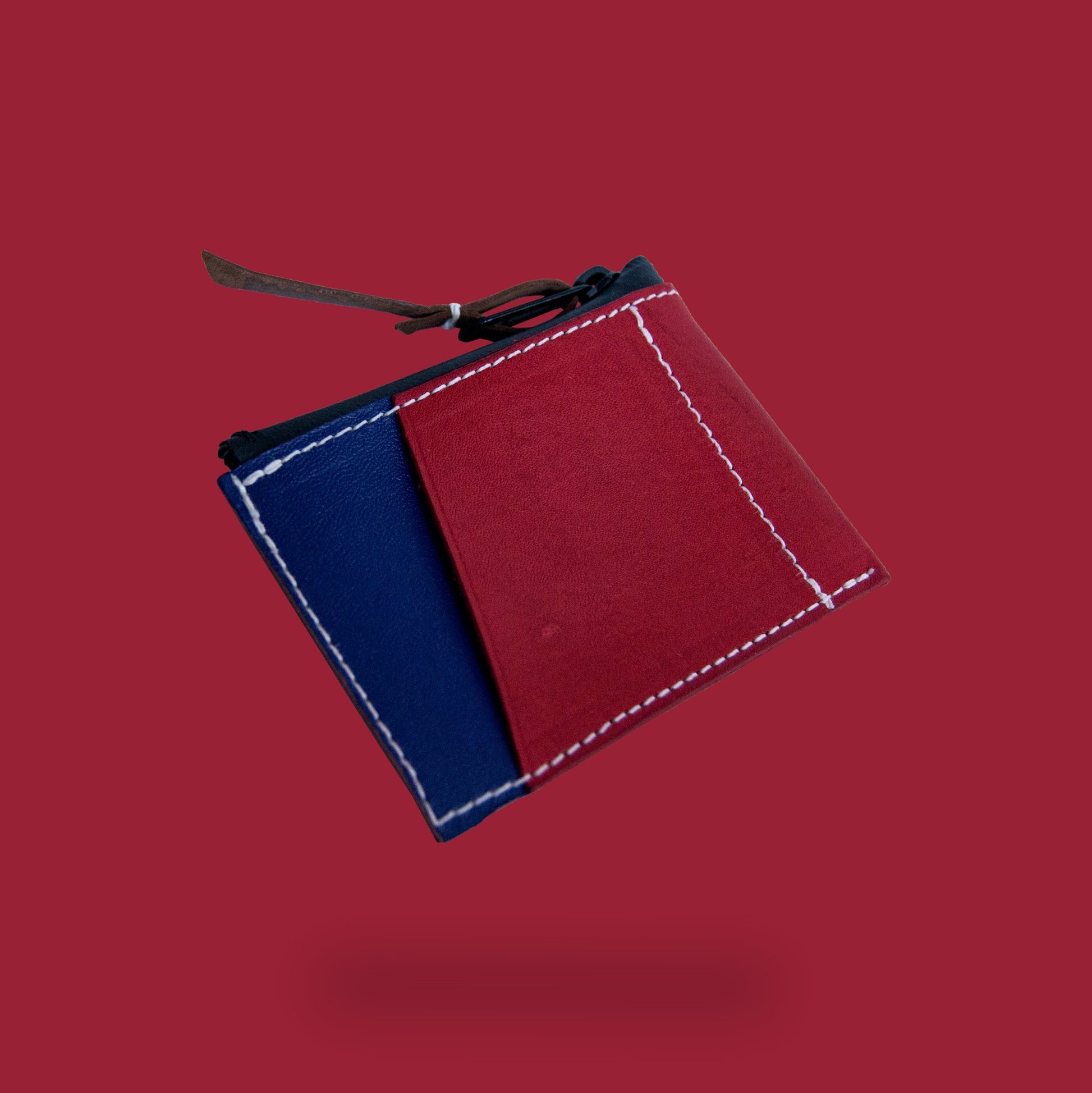 Handmade Leather Zip Card Wallet - Town Clown